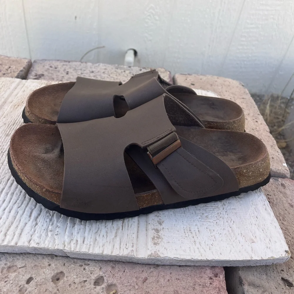 Betula Birkenstock Size 42 M9 Brown Oiled Leather Sandals